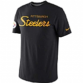 Pittsburgh Steelers Nike Tri-Script Tri-Blend WEM T-Shirt - Black,baseball caps,new era cap wholesale,wholesale hats